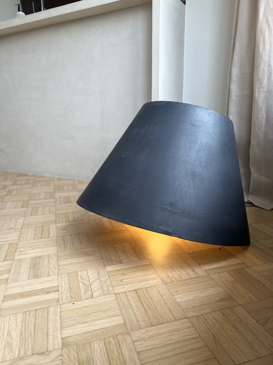 Black concrete indoor Floor lamp Eaunophe L Patrick Paris Serax