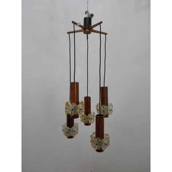 Image 1 of Vintage Italiaanse Cascade kroonluchter - 1950