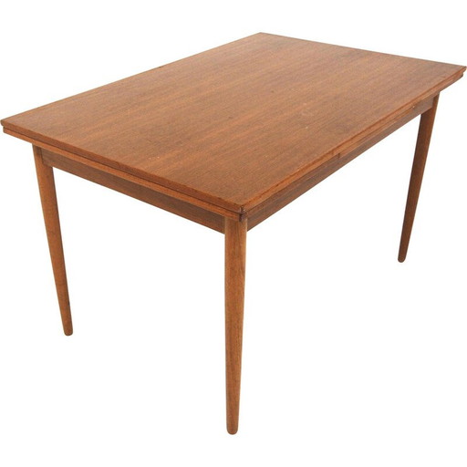 Vintage "portemonnee" teakhouten eettafel voor Farstrup, Denemarken 1960