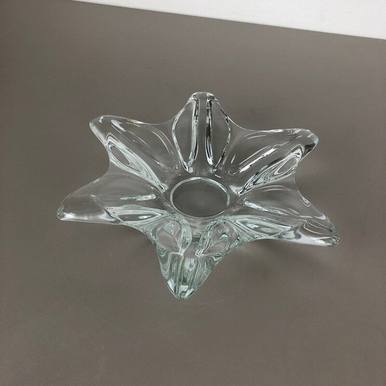 Image 1 of Vintage kristallen glazen schaal met bloemmotieven voor Art Vannes, Frankrijk 1970