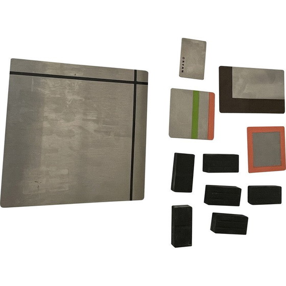 Image 1 of Vintage metalen sculpturen van Fréderique Orvan, 1970