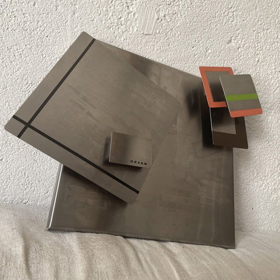 Image 1 of Vintage metalen sculpturen van Fréderique Orvan, 1970