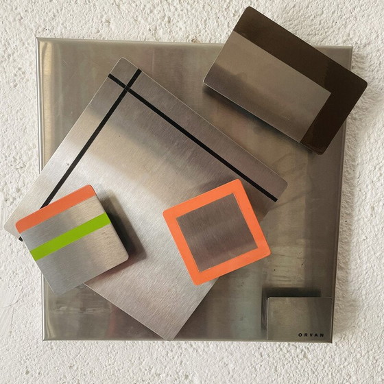 Image 1 of Vintage metalen sculpturen van Fréderique Orvan, 1970