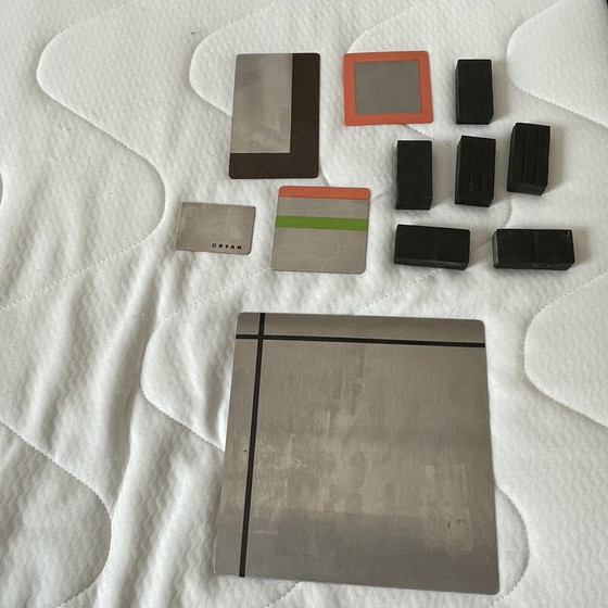 Image 1 of Vintage metalen sculpturen van Fréderique Orvan, 1970