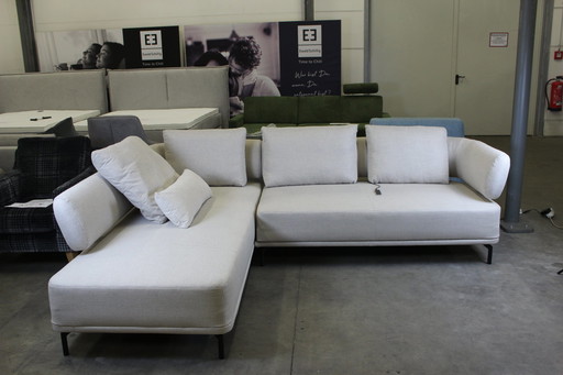 Stoffen bank met slaapfunctie Hoekbank Sofa Couch Stoffen hoekbank