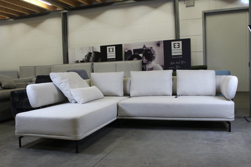 Stoffen bank met slaapfunctie Hoekbank Sofa Couch Stoffen hoekbank