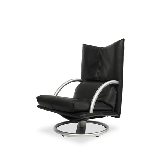 Image 1 of Rolf Benz Bmp 418 Torino Fauteuil Leer Zwart