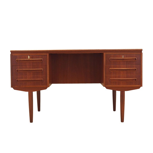 Teakhouten bureau, Deens ontwerp, 1970S, Productie: Denemarken