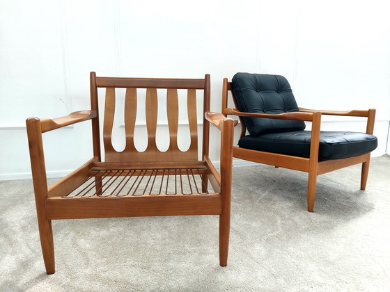 Image 1 of 2x Vintage scandinavische fauteuils