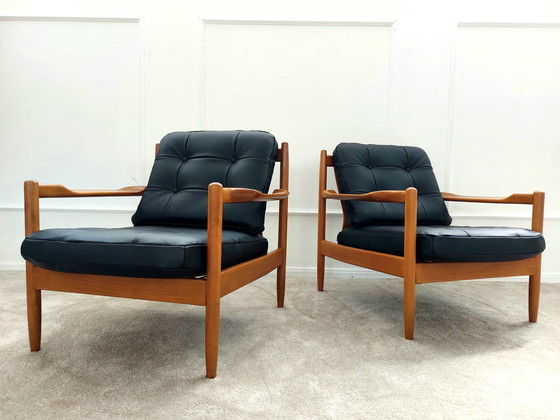 Image 1 of 2x Vintage scandinavische fauteuils