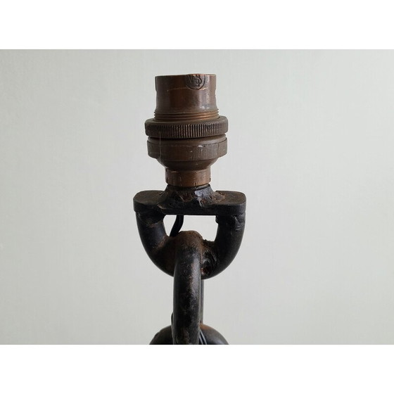 Image 1 of Vintage Brutalistische vloerlamp in ketting, 1970