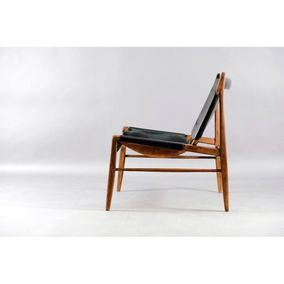 Image 1 of Vintage leren fauteuil van Franz Xaver Lutz voor WK Möbel, Duitsland 1958