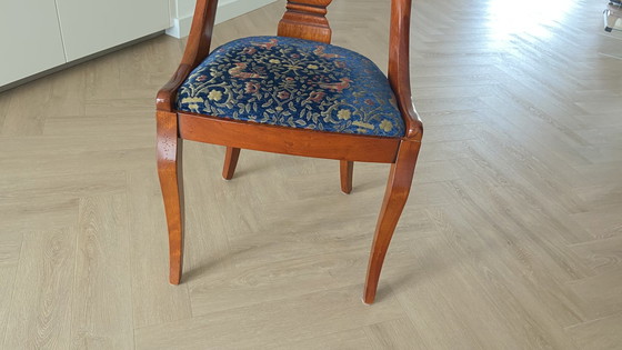 Image 1 of Vintage eettafel met zes stoelen