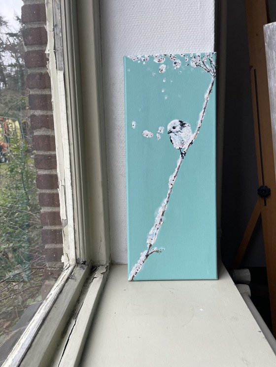 Image 1 of Schilderij Van Een Witkop Staartmees