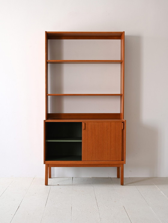 Image 1 of Scandinavische boekenkast met opbergvak