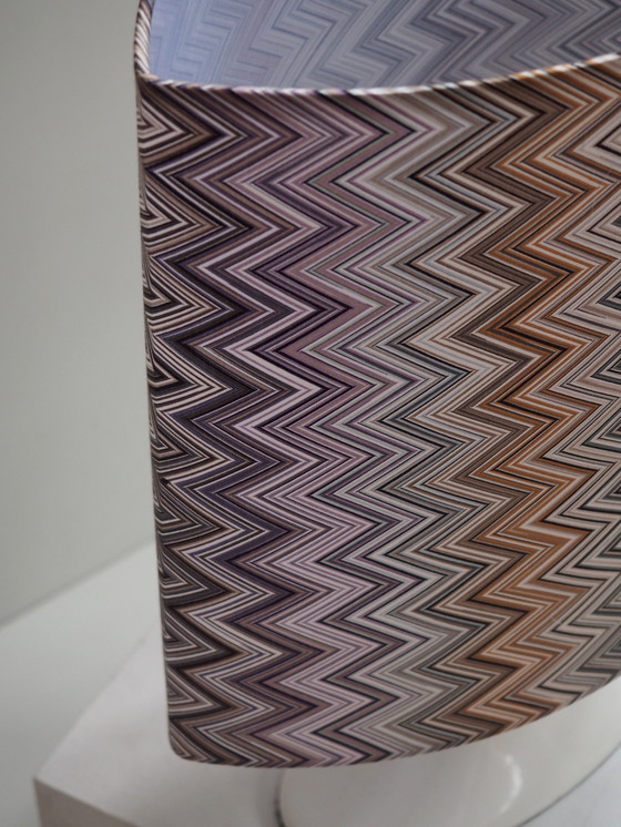 Image 1 of Vintage tafellamp/ schaduw Missoni stof