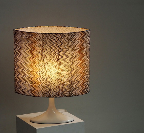 Image 1 of Vintage tafellamp/ schaduw Missoni stof