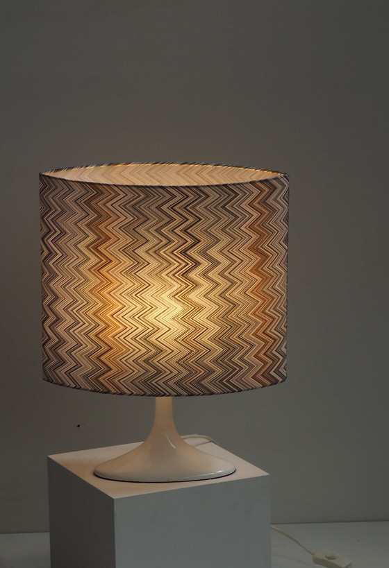 Image 1 of Vintage tafellamp/ schaduw Missoni stof