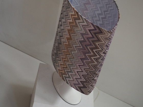 Image 1 of Vintage tafellamp/ schaduw Missoni stof