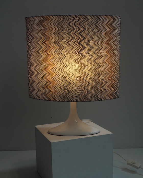 Image 1 of Vintage tafellamp/ schaduw Missoni stof