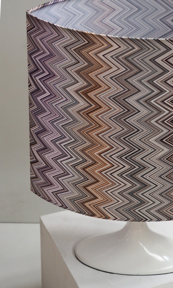 Image 1 of Vintage tafellamp/ schaduw Missoni stof