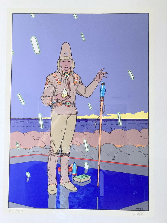 Image 1 of Moebius (Jean Giraud), Sterrenkijker 5, 1992, zeefdruk gesigneerd genummerd