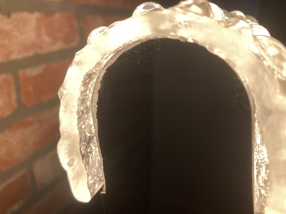 Image 1 of Glazen Wandlamp Staaf Bubble Structuur Glas