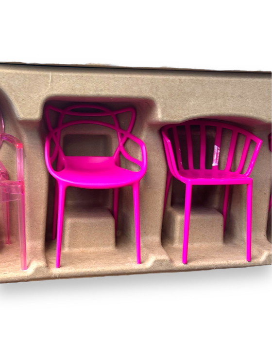 Image 1 of Kartell X Barbie Miniaturen Kartell Stoelen Collecters Item