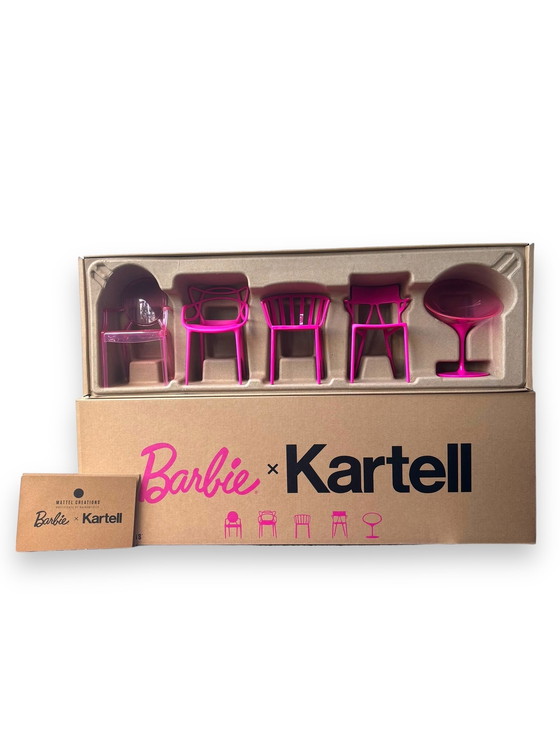 Image 1 of Kartell X Barbie Miniaturen Kartell Stoelen Collecters Item