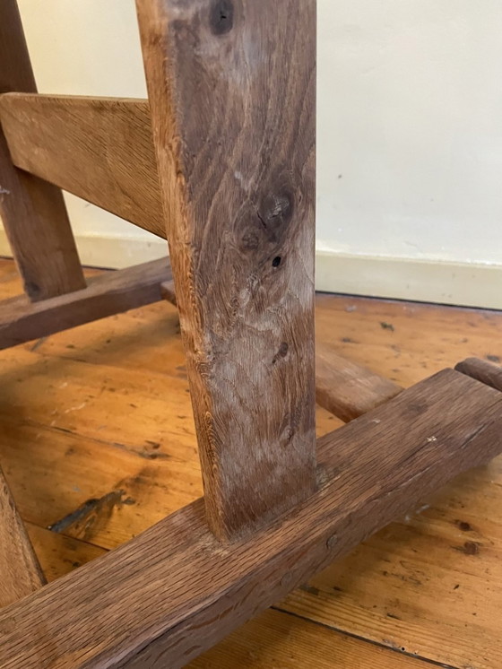 Image 1 of Grote Antieke Eiken Schildersezel Frans