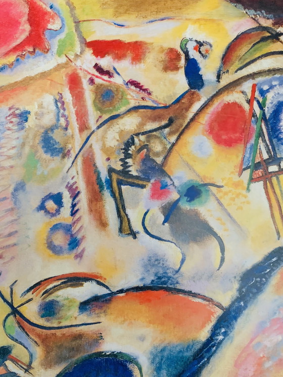 Image 1 of "Kleine Vreugden, 1913" Hoogwaardige Offset Lithografie Uit 1997 In Groot Formaat 100 × 70 Cm. Wassily Kandinsky. In Uitstekende