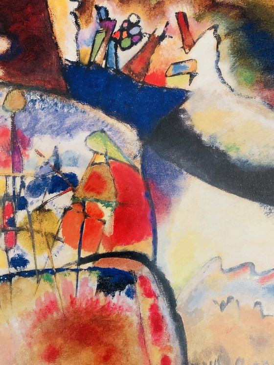 Image 1 of "Kleine Vreugden, 1913" Hoogwaardige Offset Lithografie Uit 1997 In Groot Formaat 100 × 70 Cm. Wassily Kandinsky. In Uitstekende