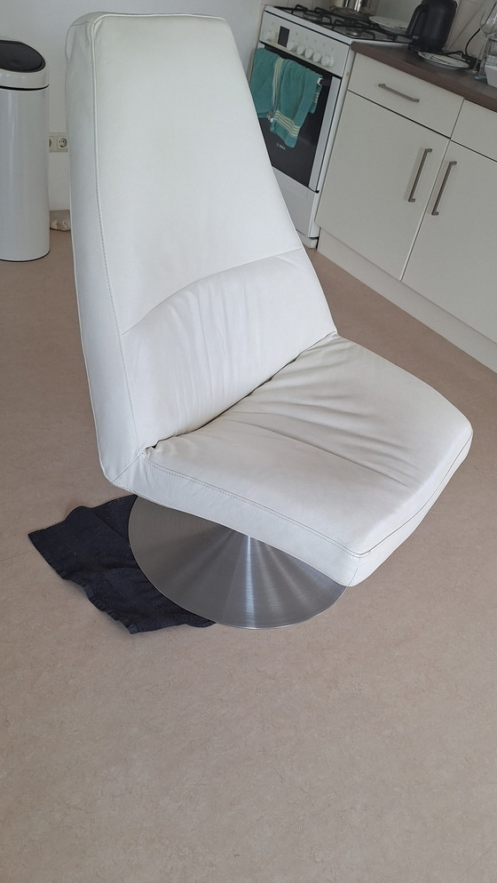 Image 1 of Lion Leren Fauteuil Met Voetenbank