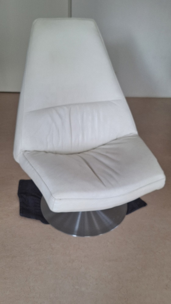 Image 1 of Lion Leren Fauteuil Met Voetenbank