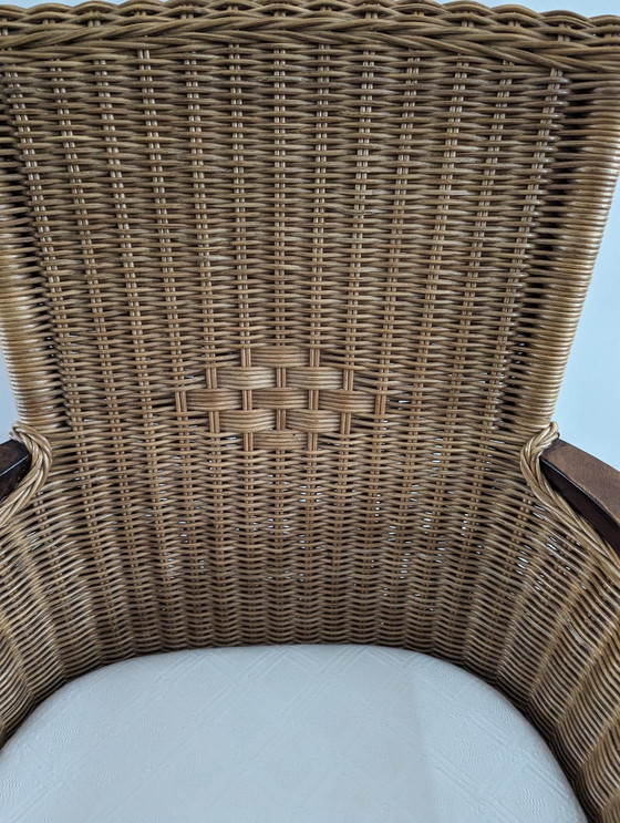 Image 1 of 2x Vintage wicker Stoelen