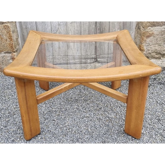 Image 1 of Scandinavische vintage salontafel in blond hout, 1980