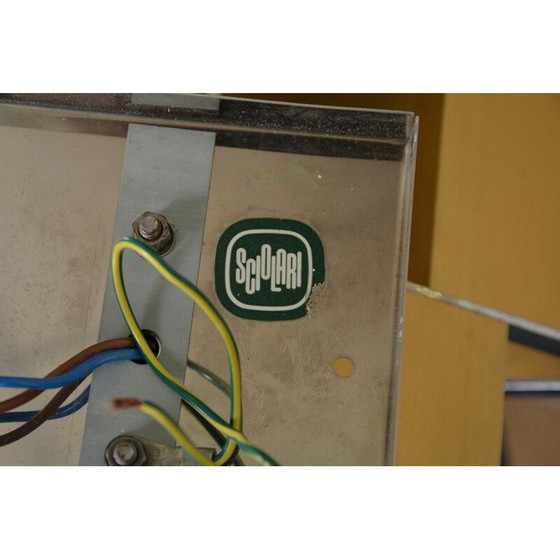 Image 1 of Vintage 3-lichts wandlamp van metaal en glas door Gaetano Scoiolari, 1970