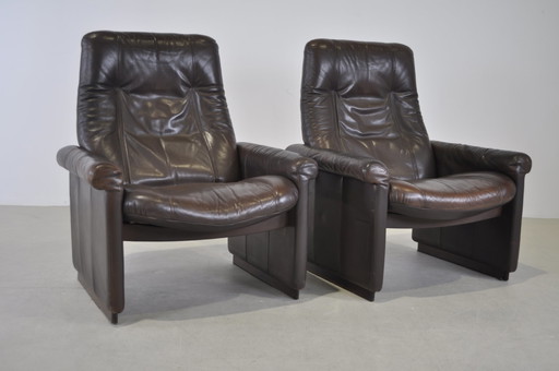 2x lederen De Sede fauteuil