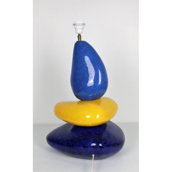 Image 1 of Galets keramische vintage lamp van François Chatain, 1960