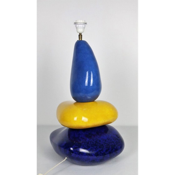 Image 1 of Galets keramische vintage lamp van François Chatain, 1960