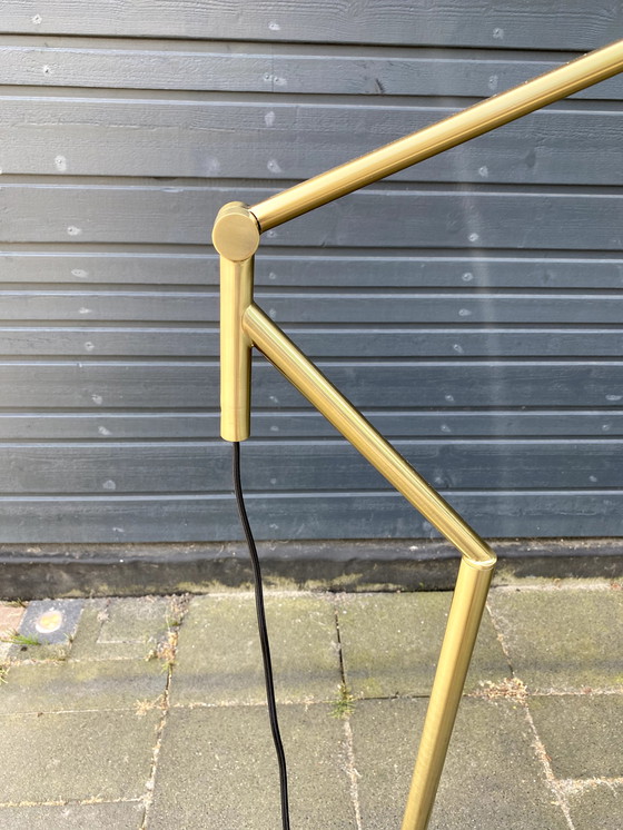 Image 1 of Vintage Gouden messing lamp