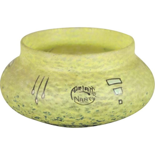 Vintage Art Deco glazen schaal van André Delatte Nancy, 1930