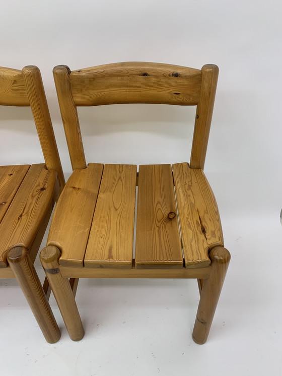 Image 1 of Set van 4 grenen eetkamer stoelen