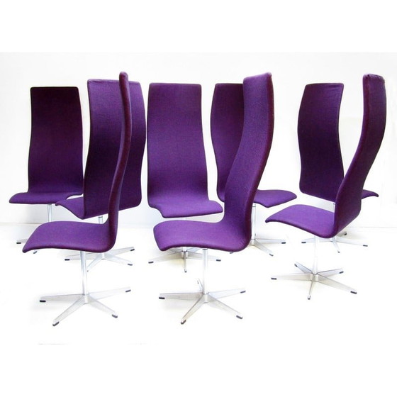 Image 1 of Set van 8 vintage Oxford stoelen van Arne Jacobsen voor Fritz Hansen, jaren 1960