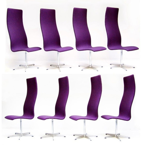 Image 1 of Set van 8 vintage Oxford stoelen van Arne Jacobsen voor Fritz Hansen, jaren 1960