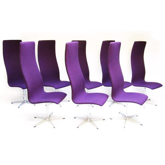 Image 1 of Set van 8 vintage Oxford stoelen van Arne Jacobsen voor Fritz Hansen, jaren 1960