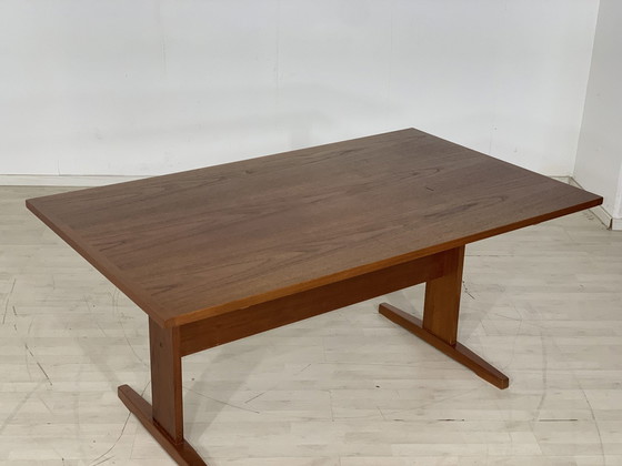 Image 1 of Mid Century Deense teak eettafel eetkamertafel keukentafel vintage