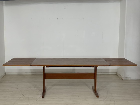 Image 1 of Mid Century Deense teak eettafel eetkamertafel keukentafel vintage