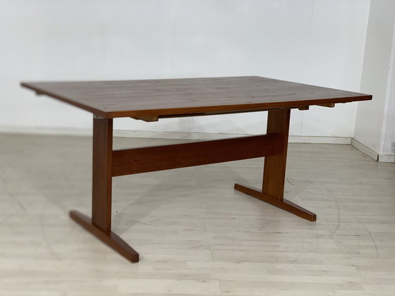 Image 1 of Mid Century Deense teak eettafel eetkamertafel keukentafel vintage