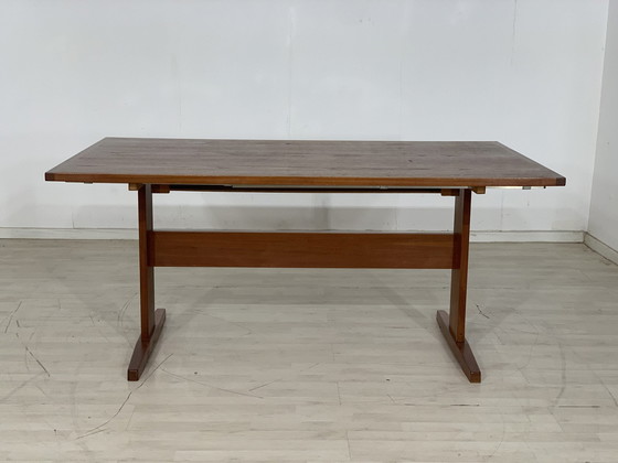 Image 1 of Mid Century Deense teak eettafel eetkamertafel keukentafel vintage